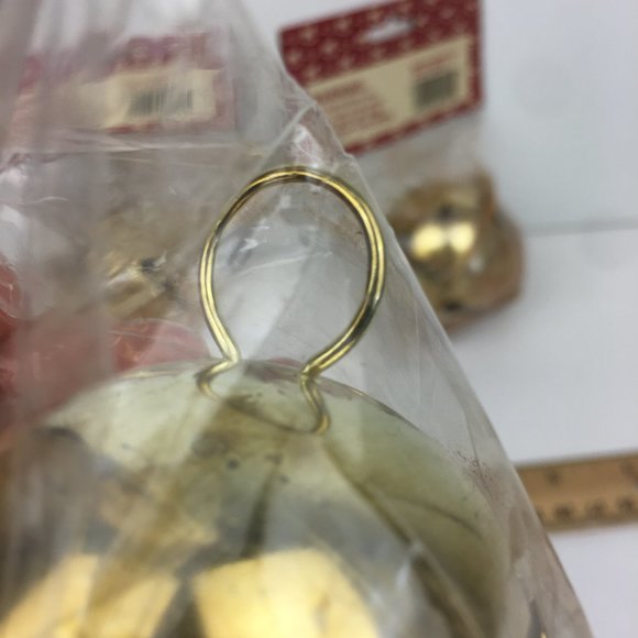 Vtg 3 Just For Keeps Gold Metal Christmas Holiday Bells with Star Shapes Craft - Picture 12 of 12